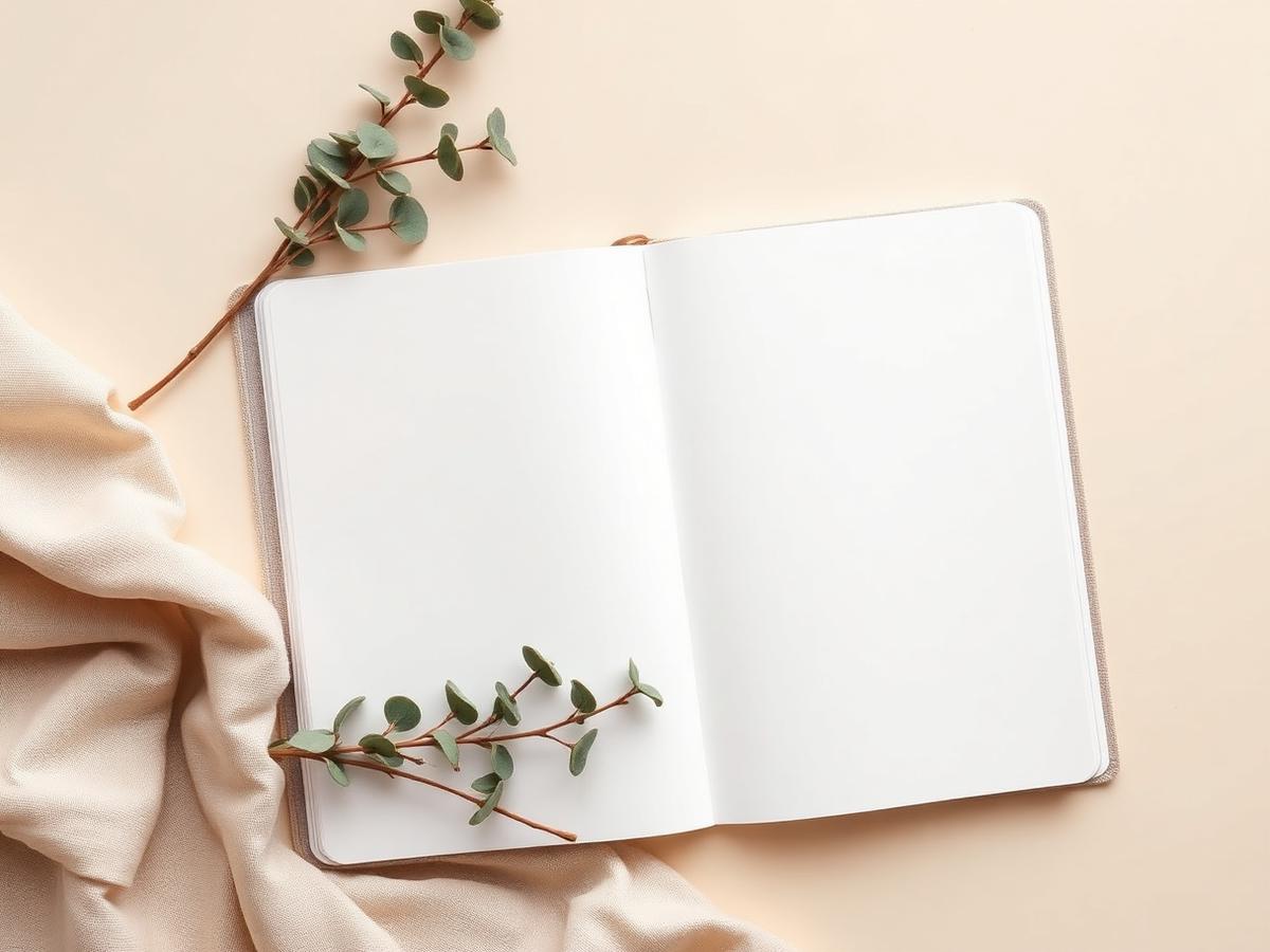 Open journal ready for a morning reflection